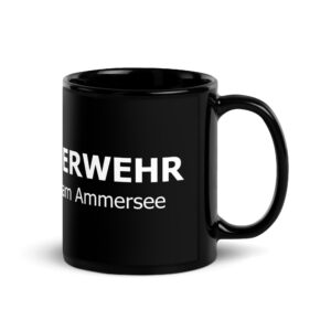 Schwarze glänzende Tasse